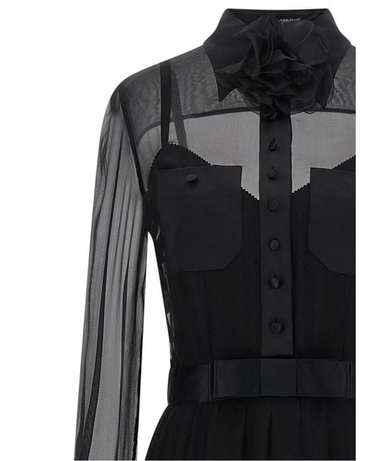 Dolce & Gabbana Black Dolce & Gabbana Chiffon Dress
