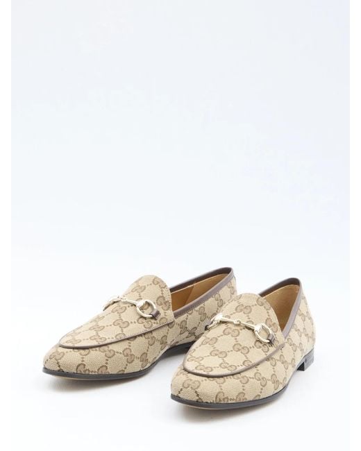 Gucci White Jordaan Loafers
