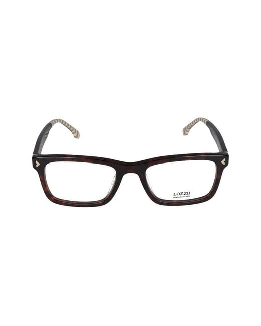 Lozza Black Eyeglasses Vl4268 0714 Shiny Havana/19/140