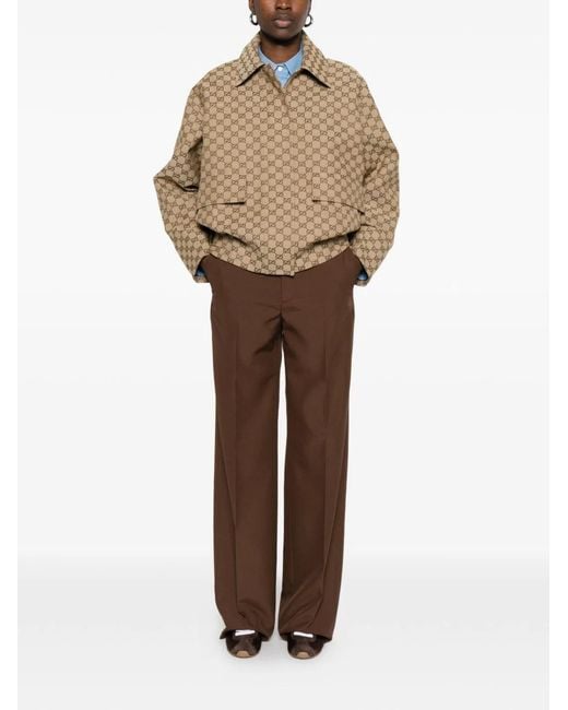 Gucci Brown Polyester Trousers