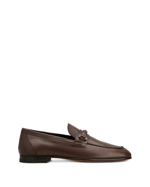 Tod's Brown Calfskin Leather Shoes for men