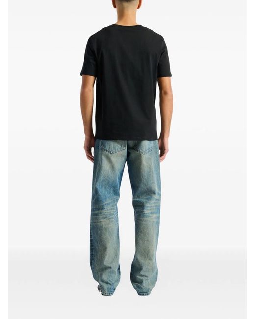 Balmain Black Cotton T-Shirt for men