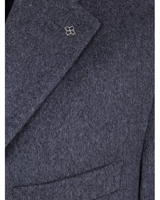 Tagliatore Blue Classic Coat for men