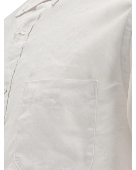 Beams Plus White Coolmax Casual Shirt for men