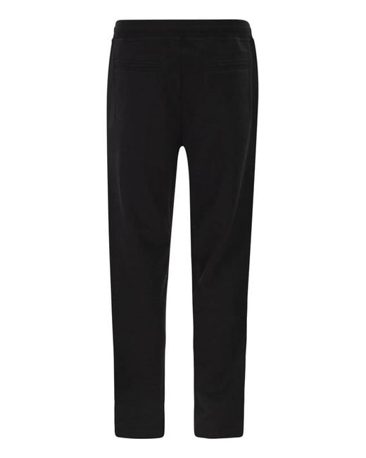 Brunello Cucinelli Black Techno Cotton Fleece Trousers for men