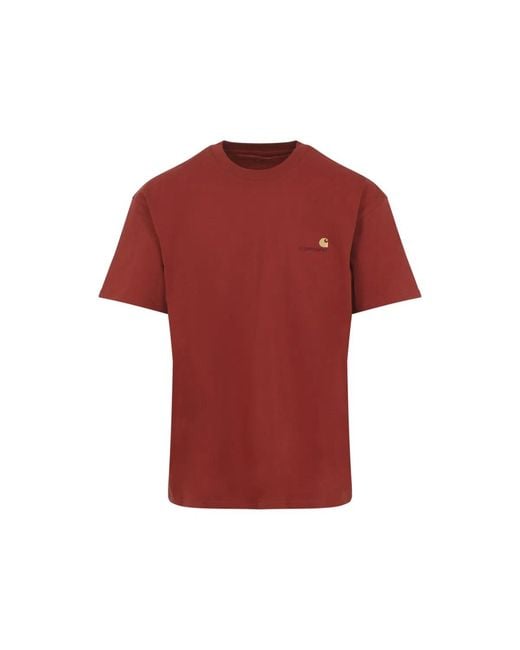 Carhartt Red S/S American Script T-Shirt for men