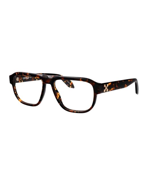 Off-White c/o Virgil Abloh Black Shiny Dark Havana Acetate Glasses