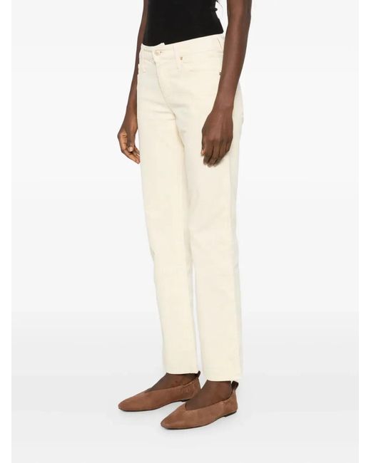 7 For All Mankind Natural Calie Straight Leg Corduroy Pants