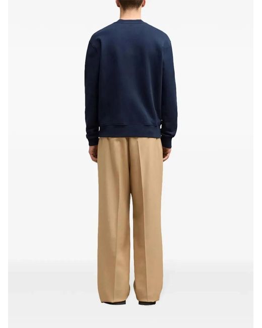 AMI Blue Cotton Ami De Coeur Sweatshirt for men