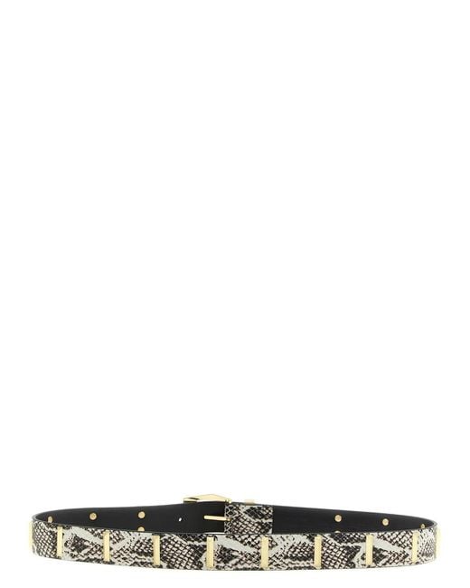Pinko White Python Belt