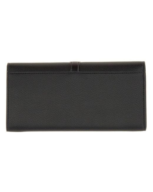 Stella McCartney Black Portafoglio Ryder Con Patta