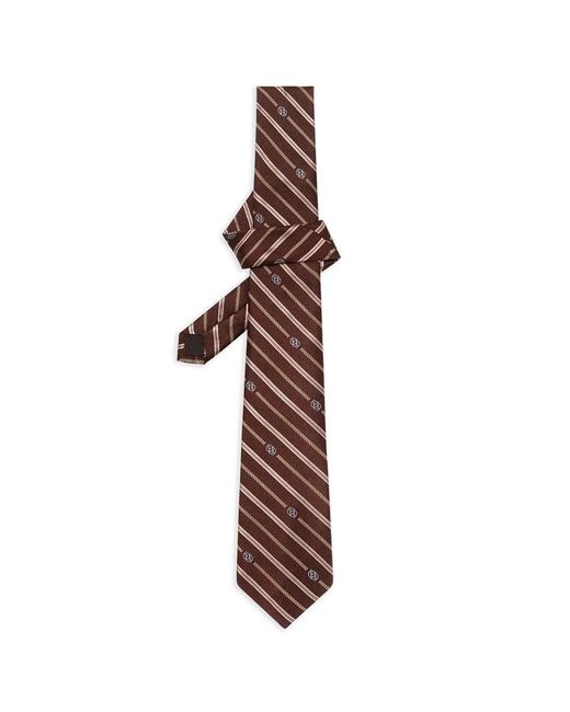 Drole de Monsieur Red Cravate Rayée Monogramme for men