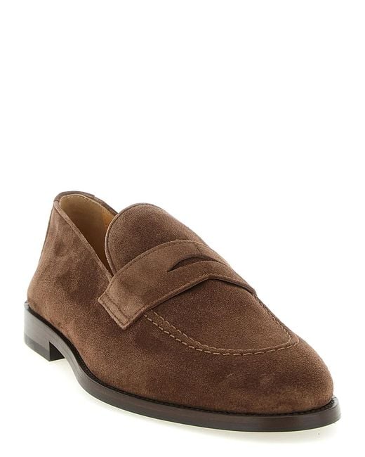 Brunello Cucinelli Brown 'Penny Loafer' Loafers for men