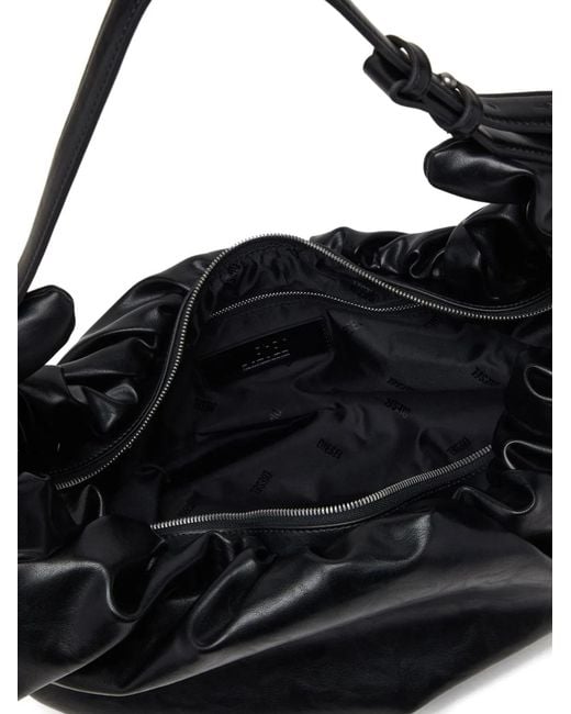 DIESEL Black Grab-D-Large Scrunched Hobo Bag