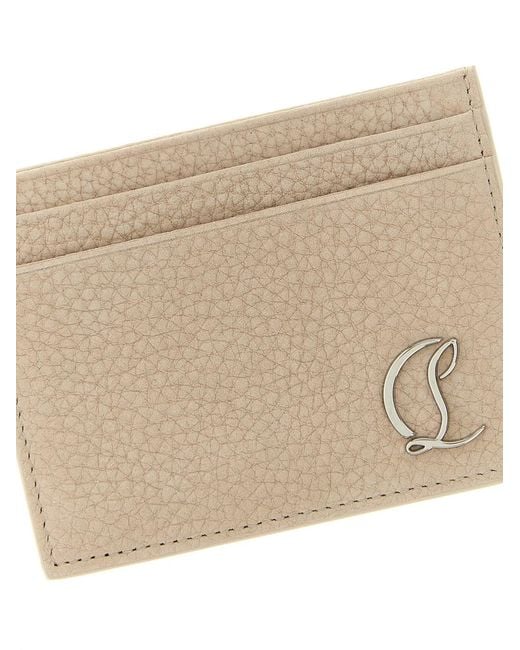 Christian Louboutin Natural 'Mooncrest' Card Holder for men
