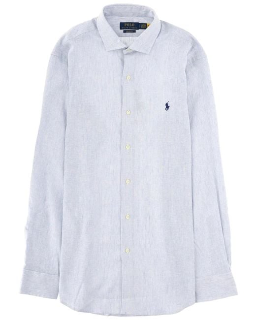 Polo Ralph Lauren White Camicia Con Logo for men