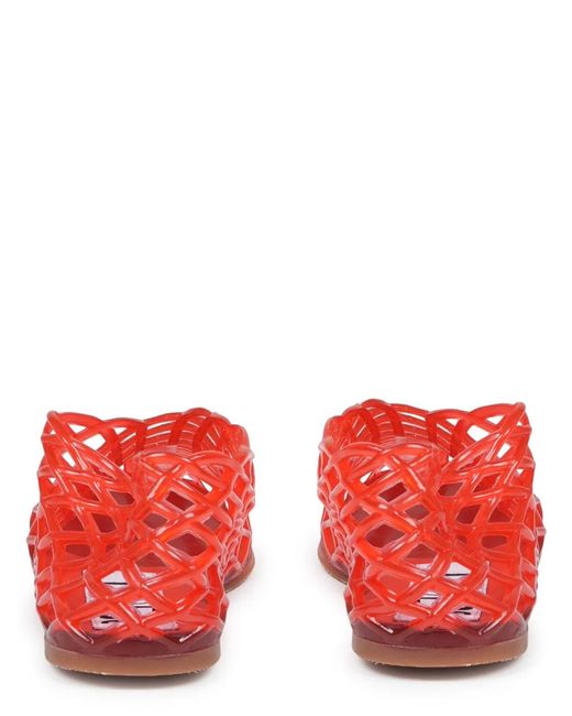Senso Red Rubber Flats With Leather Sock