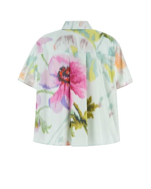 Loewe Gray Short Sleeve Trapeze Shirt