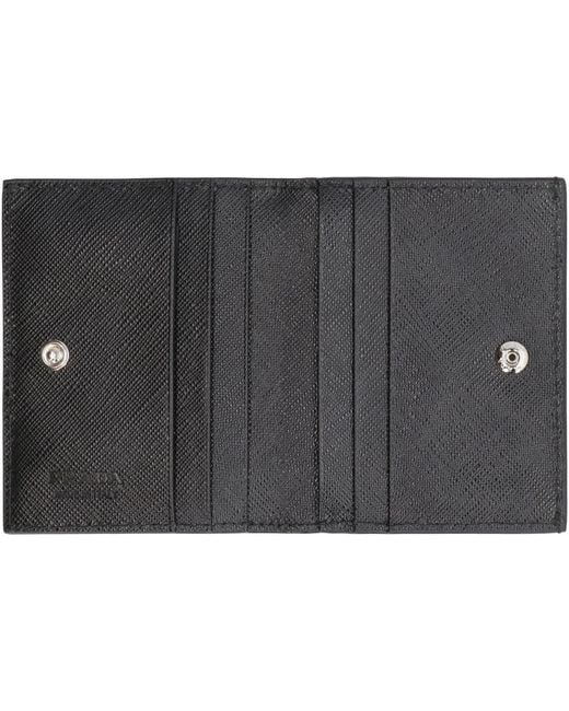 Prada Black Leather Cardholder for men
