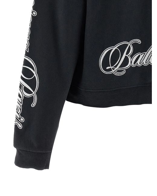 Balenciaga Blue 'Cursive' Hoodie