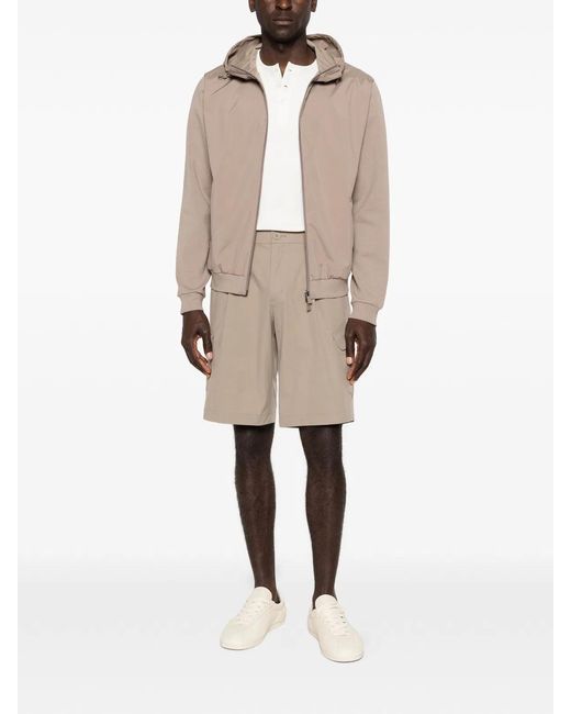 Herno Natural Polyester Hooded Zip Jacket for men