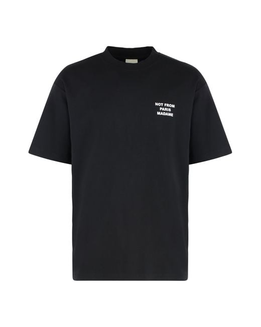 Drole de Monsieur Black T-Shirt Slogan Cotton T-Shirts for men