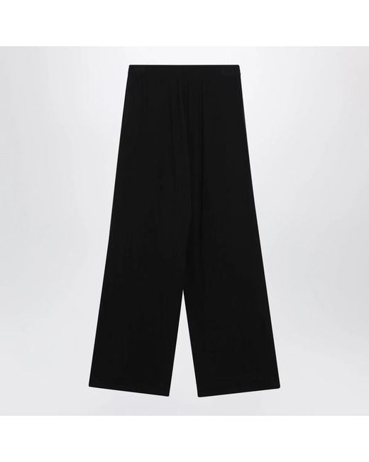Balenciaga Black Palazzo Trousers With Elastic Waist