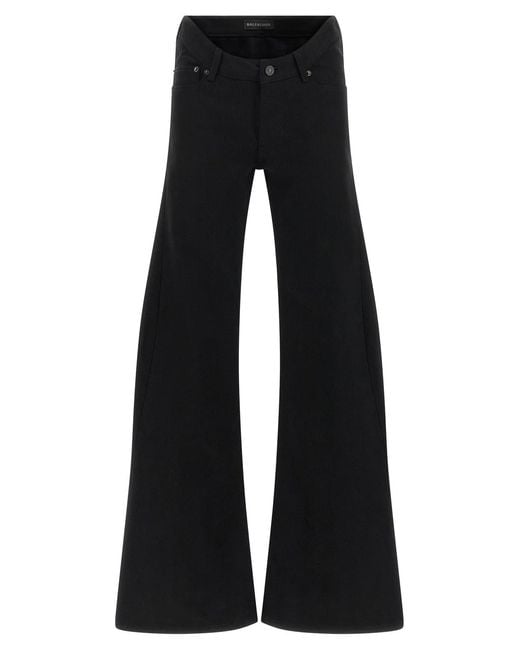 Balenciaga Black Curved Waist Jeans