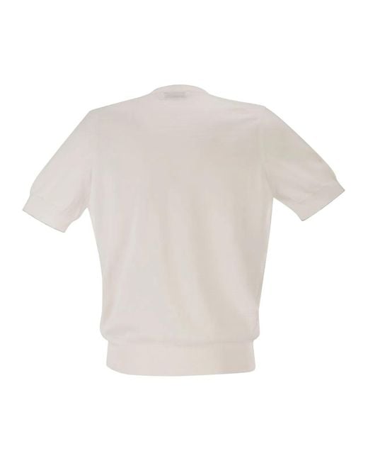 Brunello Cucinelli White Short-Sleeved Cotton Jersey for men