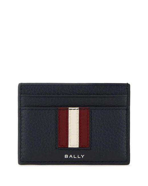 Bally Black Leather Card Holder for men