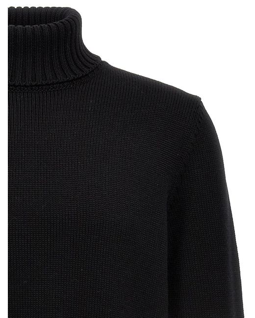 Zanone Black Turtle-Neck Sweater for men