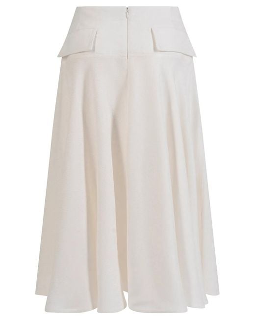 Bottega Veneta White Viscose Blend Skirt