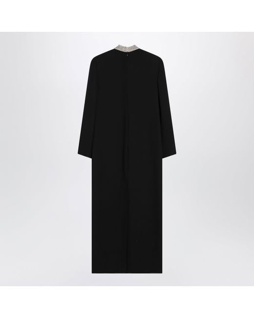 Valentino Black Silk Cady Couture Dress
