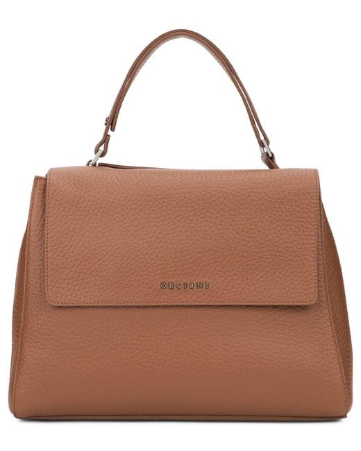 Orciani Brown Borsa Sveva Soft Medium