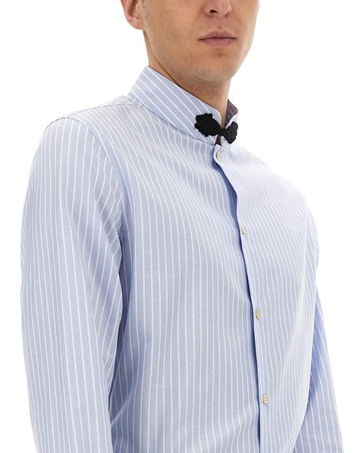 Valentino Blue Cotton Shirts for men