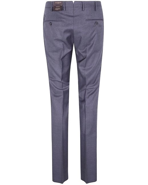 Incotex Blue "Chino Slim Fit" Trousers for men