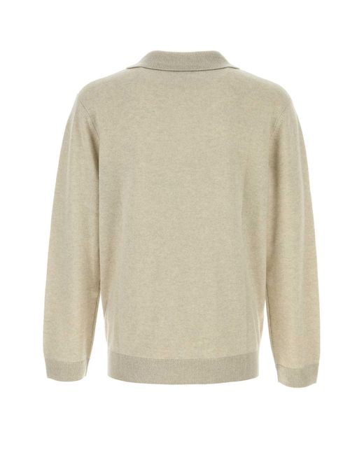 LeKasha White Sweater Polo Collar for men