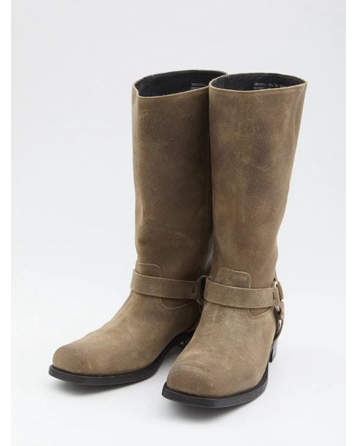 Golden Goose Deluxe Brand White High Biker Boots