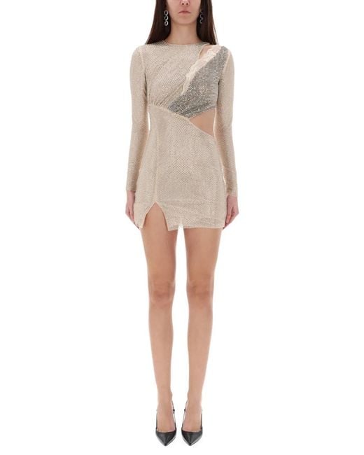 Self-Portrait Natural Ivory Polyester Dress