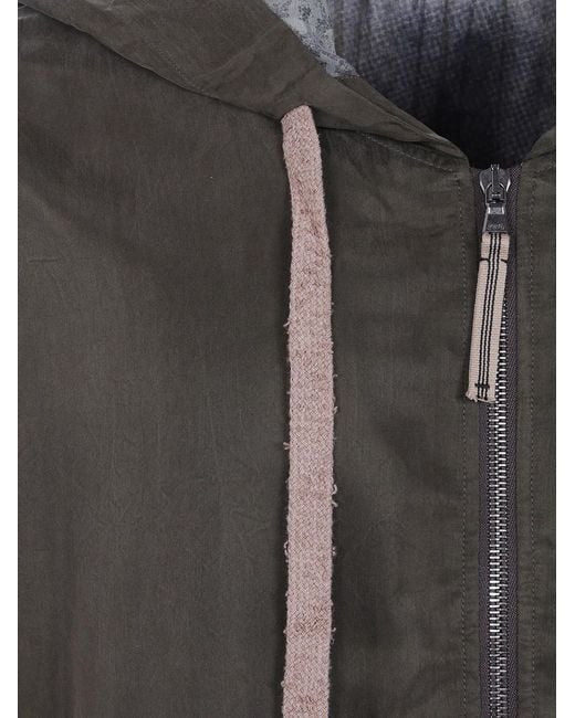 Ziggy Chen Black Cropped Full Zip Hoodie for men