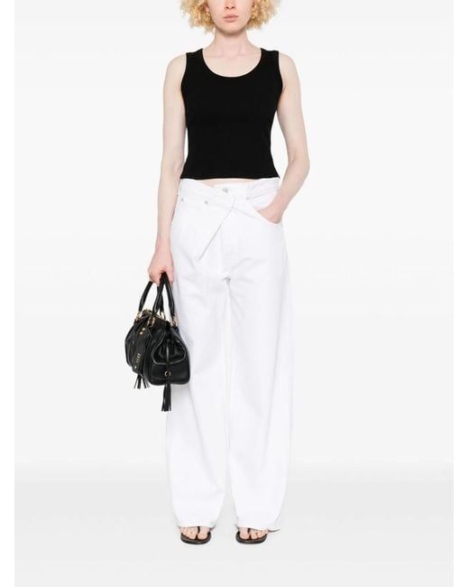 Agolde White Cotton Jeans