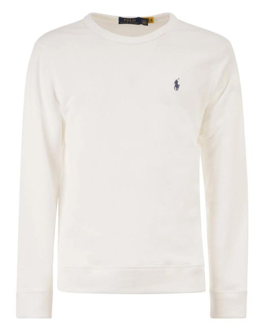 Polo Ralph Lauren White Terry Cloth Sweatshirt for men