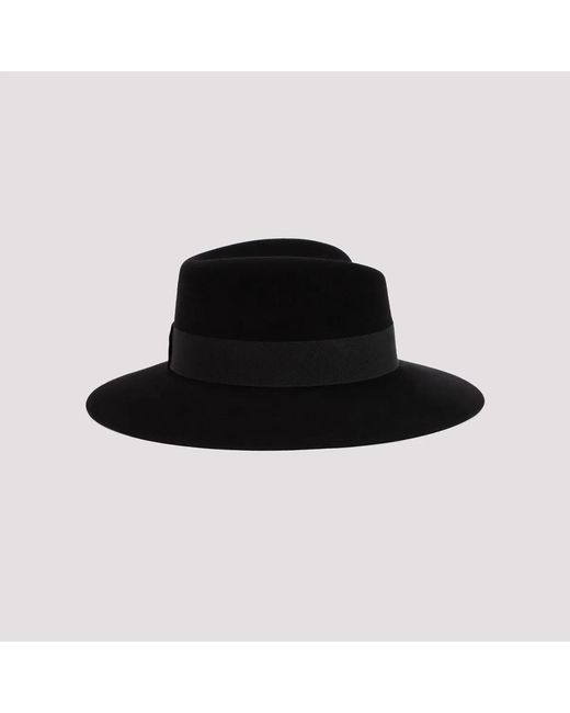 Maison Michel Black Wool Virginie Hat