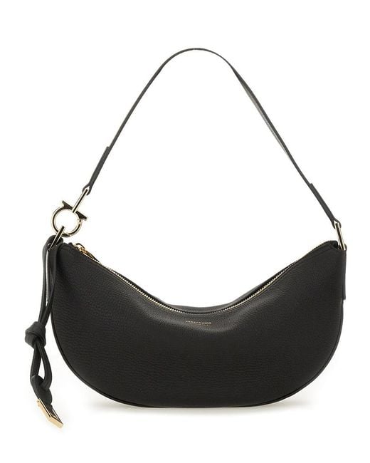 Ferragamo Black S Hobo Bag
