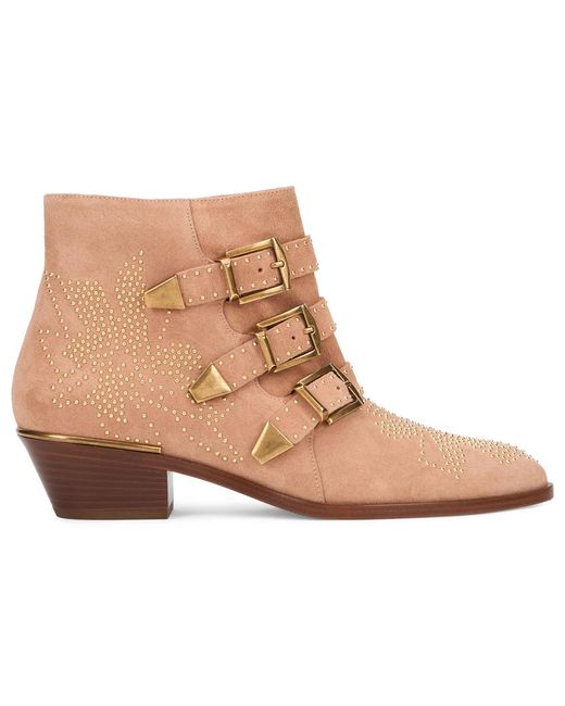 Chloé Brown Susan Ankle Boots