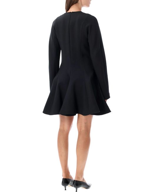 Stella McCartney Black Peplum Wool Dress