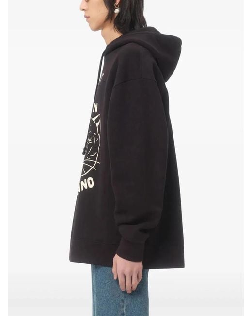 Valentino Black Sweatshirt With Le Chat De La Maison Patch for men