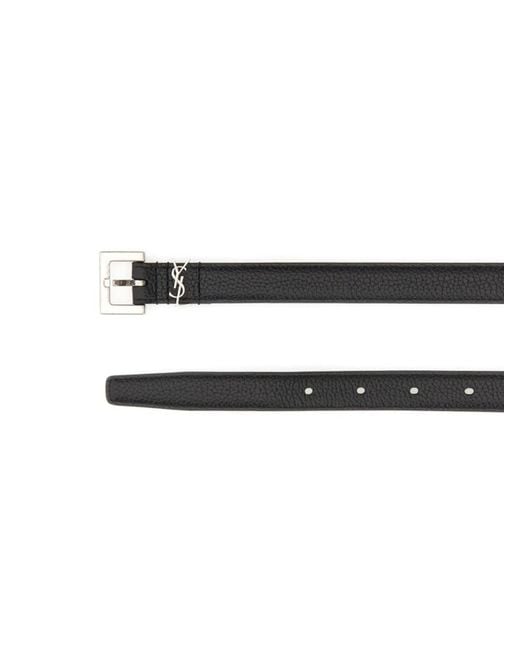 Saint Laurent White Cintura Sottile "Cassandre" for men