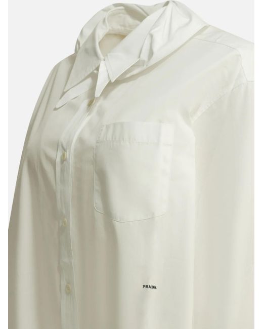 Prada White Shirt Over Cuff