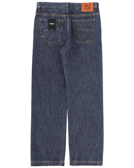 Fendi Blue Regular Fit Jeans for men